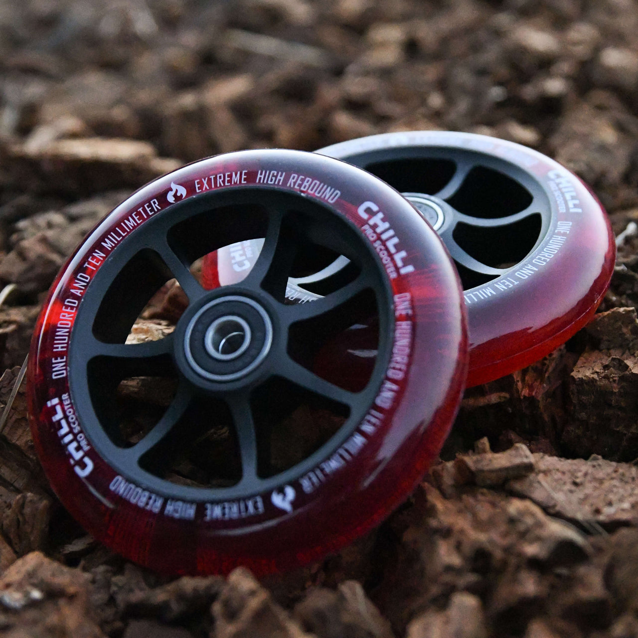Chilli CSG Spare Wheel 110mm: Red/Black