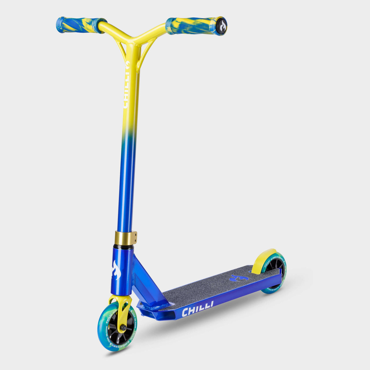 Base Jumpstart Stunt Scooter: Blue/Yellow