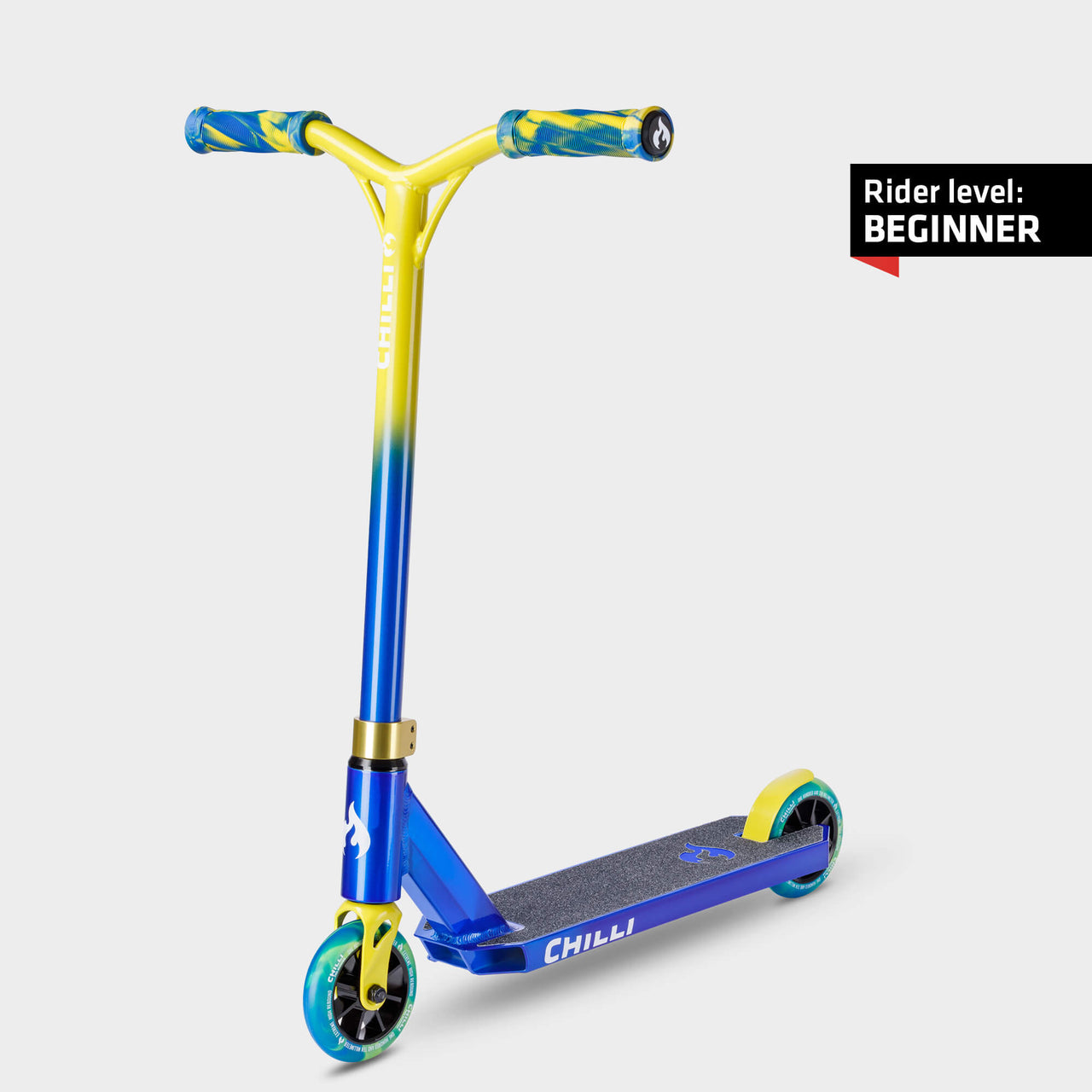Base S Jumpstart Stunt Scooter: Blue/Yellow
