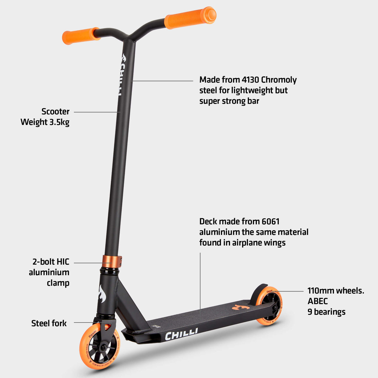 Base Stunt Scooter: Black & Orange